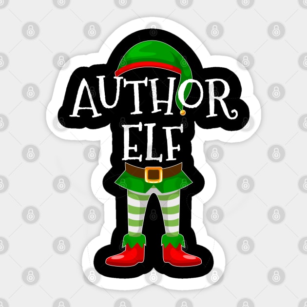 Author Elf Matching Family Christmas Gift Design Sticker by DoFro